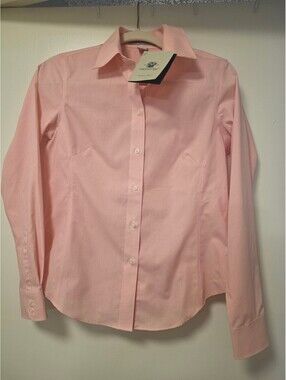 NWT Chestnut Hill Pink Gingham Oxford  Shirt